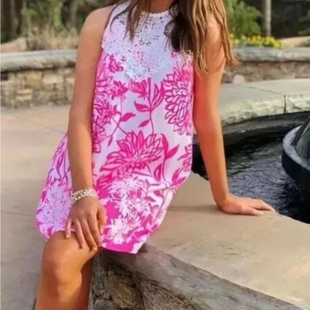 Lilly Pulitzer Nala Soft Shift Dress Resort White Caliente Engineered Dress